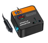 200w Inverter 12v 220v Auto, Convertitore di Alimentazione con 1 Porte USB e 1 Prese EU e 1 Porte Type C, Caricatore da Auto da Campeggio con Multi Protezioni