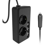 200W Inverter Auto Plug-In Da Accendisigari,Adattatore Batteria Veicolo Portatile - Caricatore Multiuso Intelligente per Droni Cellulari Laptop Viaggio