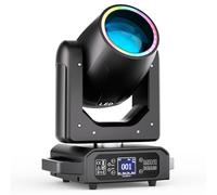 200W Mini Teste Mobili LED 7+1 Colori 12 Gobos Luce da Palcoscenico con Striscia luminosa 18 Prisma Stroboscopico Focus Elettronico Luce di Scena per Natale Club DJ Discoteca Festa