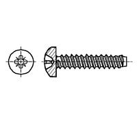 200X 2097257 Vite per Metallo 2,2x6,5 Testa: Cilindro Pozidriv PZ1 Acciaio BOSSA