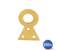 200x Attaccaglia Ferro Ottonato Coda Rondine E-100 N 3 - H Mm 38