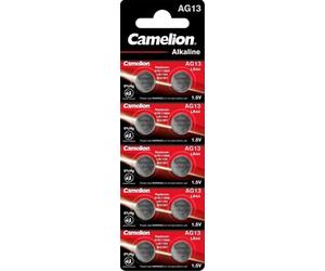200x Camelion AG13 batteria alcalina a bottone 1,5V LR44 LR1154 357, 20x10 Bl