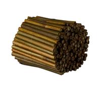 Relaxdays Canne di bambù 10 cm, Set da 200 Supporti, Bastoncini per Bricolage, Sostegno per Piante Rampicanti, Naturale