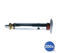 200x Giussani Tassello Mini Mm 6 Zincato A Vite