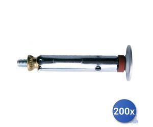 200x Giussani Tassello Mini Mm 6 Zincato A Vite