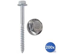 200x Vite A Legno Testa Esagonale Ambrovit E-100 6X50