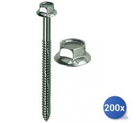 200x Vite Autofilettante Kovervit Chromiting&Reg; Mustad Bs Testa Con Chiave