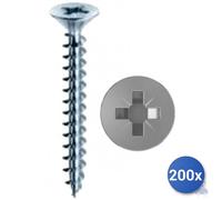 200x Vite Autofilettante Panelvit&Reg; Mustad Inox A2 Aisi 304 Truciolare Testa