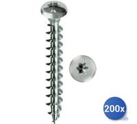 200x Vite Autofilettante Per Truciolare Panelvit Chromiting&Reg; Mustad Cc Tx