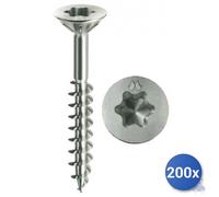 200x Vite Autofilettante Per Truciolare Panelvit Chromiting&Reg; Mustad Tsp Tx