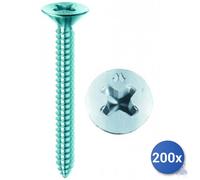 200x Vite Autofilettante Zincatura Bianca Tsp Ph E-100 5,5X32