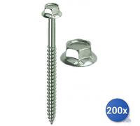 200x Vite Mordente Kovervit Chromiting&Reg; Mustad Per Legno Testa Con Chiave