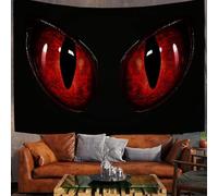 200X150Cm Arazzo Halloween Arazzo Da Parete Occhi Di Drago Fantasy 3D Telo Da Parete Animale Di Halloween, Nero Rosso Arte Muraria Arazzi Per Soggiorno Camera Da Letto Dormitorio Decorazione