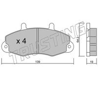 201.0 TRUSTING Kit pastiglie freno, Freno a disco per FORD