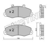 201.1 TRUSTING Kit pastiglie freno, Freno a disco per FORD