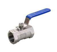 201/304/316 Stainless Steel Reducer Port 1-Piece Ball Valve DN8/DN10/DN15/DN20/DN25 1/2" BSPP Female Water Gas Oil 16 Bar 0-80 C(304,DN20)