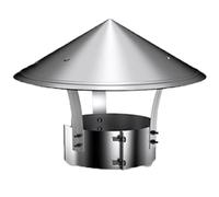 201 Cappellino per Camino in Acciaio inox 80mm 120mm 130mm 180mm Aspiratore Comignolo Cappuccio Acciaio Canna Fumaria Cappello per Camino per Tubo di Scarico Del Tetto(250mm)