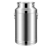 201 Lattiera in acciaio inox 5-100L Secchio per latte Secchio per vino Barile per olio Contenitore per tè Brocca con coperchio sigillato e fibbia di bloccaggio per lo stoccaggio di liquidi, 9L