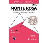 201 Monte Rosa. Alta Valle del Lys, Alta Val d'Ayas, Gressoney, Champoluc, Brusson. Carta escursionistica 1:25.000. Ediz. multilingue