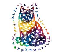 201 Pezzi Living Room Decoration | Decorative Jigsaw Puzzle | Cat Puzzle Wooden for Teens Cat Lovers Collectors Game Night Holiday Birthday Office Living Room Study Apartment