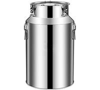 201 Secchio per Il Latte in Acciaio Inox con Coperchio sigillato, Secchio per Il Latte da 4-8 Litri, Secchio per Il Vino, barile per l'olio, Contenitore per Il tè, brocca per la conservazion