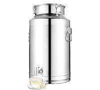 201 Secchio per Latte in Acciaio Inox da 14 Litri, Secchio per Vino con Rubinetto, Brocca per Latte con Coperchio Sigillato E Rubinetto(7L)