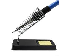 201 - Supporto per saldatore elettrico, struttura in metallo a lunga durata con supporto per spugna, base antiscivolo, compatibile (con spugna)