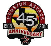 2010 Houston Astros 45th Team Anniversario Stagione Anno Maglia Manicotto Toppa
