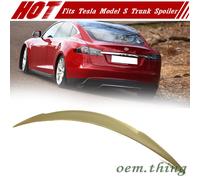 2012-2022 Fit FOR Tesla Model S 4D Sedan DTO High V Type Trunk Spoiler Unpainted