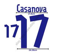 2012 Chile Away Name Set - Casanova #17 Heat Transfer Patch | Kit fan made