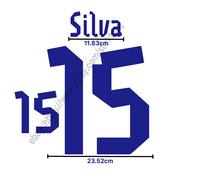 2012 Chile Away Name Set - F. Silva #15 Heat Transfer Patch | Kit fan made