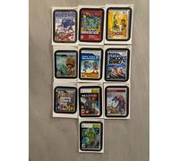 2012 Topps Wacky Pacchetti ANS9 Nuovissimo Serie 9 Lamè Gioco Adesivi 10 Set