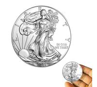 2013 US Eagle Moneta commemorativa placcata in argento raffigurante la Statua della Libertà degli Stati Uniti, 1 oz, non circolata, Silver Eagles 2013 (1 pezzo)