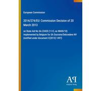 2014/274/EU: Commission Decision of 20 March 2013: on State Aid No SA.23420 (11/C, ex NN40/10) implemented by Belgium for SA Ducroire/Delcredere NV (notified under document C(2013) 1497)