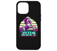 2014 Anno del Cavallo anni '80 Retro Vaporwave Zodiaco Cinese Custodia per iPhone 12 Pro Max