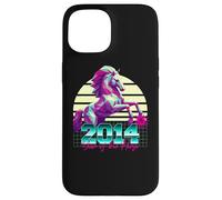 2014 Anno del Cavallo anni '80 Retro Vaporwave Zodiaco Cinese Custodia per iPhone 15
