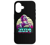 2014 Anno del Cavallo anni '80 Retro Vaporwave Zodiaco Cinese Custodia per iPhone 16