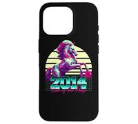 2014 Anno del Cavallo anni '80 Retro Vaporwave Zodiaco Cinese Custodia per iPhone 16 Pro