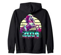 2014 Anno del Cavallo anni '80 Retro Vaporwave Zodiaco Cinese Felpa con Cappuccio