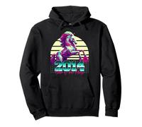 2014 Anno del Cavallo anni '80 Retro Vaporwave Zodiaco Cinese Felpa con Cappuccio