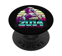 2014 Anno del Cavallo anni '80 Retro Vaporwave Zodiaco Cinese PopSockets PopGrip Adesivo