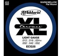 2014 D'Addario D'Addario ECG25 Chromes Flatwound corde per chitarra, 12-52, Light N/A