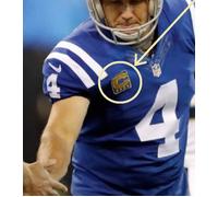 2016 Stagione Indianapolis Colts ' Adam Matthew Vinatieri 4 GOLD STAR Blu