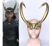 2017 Movie Thor 3 Ragnarok Loki Laufeyson PVC Cosplay Mask Helmet Halloween Prop