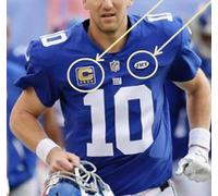 2017 New York Giants Eli Manning 4 ⭐⭐⭐⭐ C-Patch + Jht Commemorativo Toppa