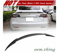 2017+ Unpainted Fit FOR Tesla Model 3 Sedan DTO V Type Trunk Spoiler Wing ABS