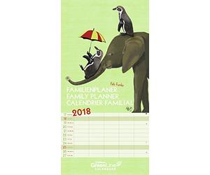 2018 Fab Funky Family Planner - teNeues GreenLine Calendar - 23 x 45.5 cm
