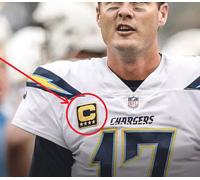2018 Stagione Los Angeles Caricabatterie Philip Rivers Qb Capitano Oro 4-STAR