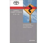 2018 Toyota Camry Navigation System Owners Manual Original