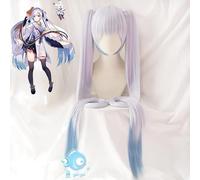 2018 !! Vocaloid Hatsune Cantante Snow Miku Dritto Coda di cavallo Anime Show Parrucca Cosplay Colore sfumato